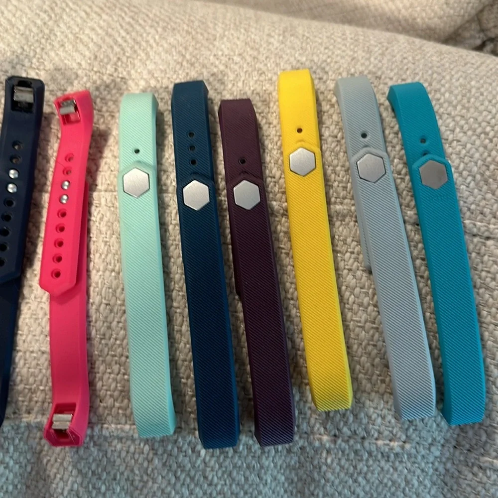 Lot of 12 FitBit Bands - 11 Solid, 1 Multi